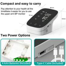 Upper Arm Blood Pressure Monitor, Blood Pressure Monitors For Home Use, Talking Automatic Blood Pressure Monitor LED Color Screen Large BP Cuff 8.7-17 Inche For 2 Users - AES-U382 - Xem 6