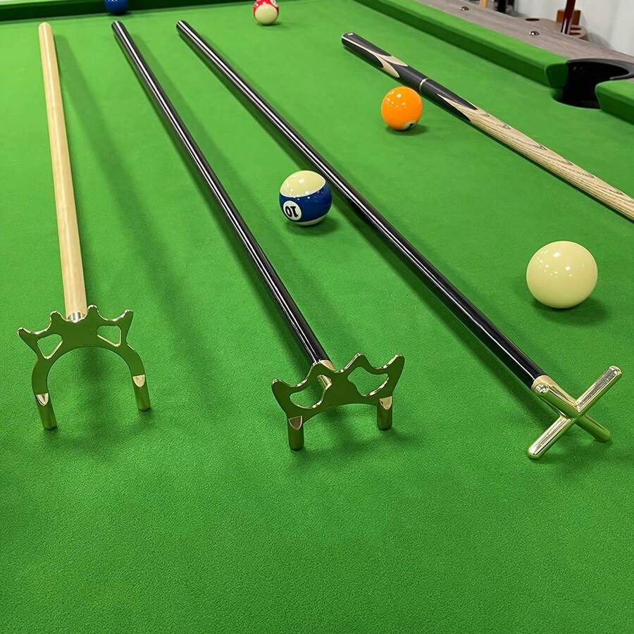 1件套专业台球杆架，高精度台球杆配件，提升击球稳定性，适用于斯诺克和美式台球杆，增强击球精准度，台球杆架，台球配件，适用于台球厅、个人练习、商业台球场所。