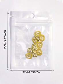 10款经典欧美奢华金属十字架美甲饰品，款式和颜色可自由搭配，哥特式金属极简美甲饰品，完美契合女孩和女士的美甲装饰，Y2K复古十字架美甲配件，美甲饰品和宝石美甲饰品，美甲用品 - 彩色 - 查看 6