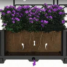 Tall Raised Garden Bed Kit With Tre-Llis - 3pcs/4pcs/7pcs Plastic Plant-Er Box, P-Rivacy Screen For Backyard Climbing Plants & Flowers - 黑色-3 部分 - 查看 3