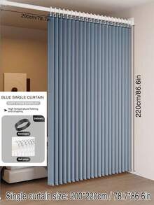 1pc Foldable Curtain Partition Without Rod, All-Season Decorative Hanging Cloth Divider, Suitable For Rental Home Bed, High-End, Applicable For Living Room, Bedroom Windows And Other Scenarios