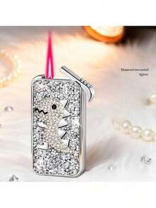 New Creative Fun Cute Lighter( Lipstick/Pink Butterfly/Cute Dinosaur/Pink Heart) - Zinc Alloy Material, Wind-Resistant Flame, And Refillable Butane System - A Must-Have For Discerning Smokers (Butane Gas Not Included) - 均碼 - 查看 2