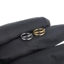 1 chiếc khuyên tai vòng đôi bằng titan, kích thước 6-10mm, thích hợp cho xỏ khuyên sụn tai, daith, helix, dái tai, kiểu bấm. - TF623 - Xem 4