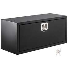 Caja de Herramientas para Chasis de Camión de Acero, Caja de Herramientas Inferior con Candado, Impermeable y Resistente, Organizador de Almacenamiento para Guardado de Herramientas - Negro - 30 pulgadas - Ver 1