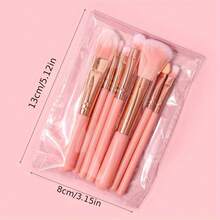 11pcs Beginner Makeup Brush Set, 7pcs Soft Makeup Brushes, Wet & Dry Makeup Sponge, Multi-Functional Powder Puff, Suitable For Face, Full Set Colorful Makeup Brushes Including Contour Brush, Blush Brush, Eye Blending Brush, Eye Shadow Brush, Refreshing Hands, Universal Daily Makeup Tools, Suitable As Gift For Women - 粉色 - 查看 9