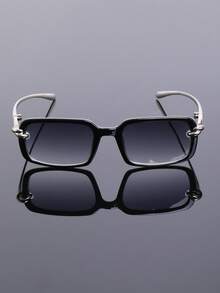 New Fashion Square Knot Metal Retro Minimalist Personalized High-End Glasses, Suitable For Daily, Party, Street Photography, Beach, Unisex - Multicolor - View 7