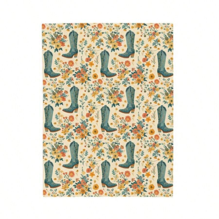 Retro Western Cowboy Theme, Cowboy Boots, Cowboy Hats, Cacti, Feather Design Patterns, Modern Home Style,Super Soft Flannel Printed  Blanket,As Birthday Gifts, Family, Wedding, Souvenir Blankets, Polyester Blankets Suitable For All Seasons, Washable, Machine Washable, Lightweight, Breathable, Comfortable, Warm, Unique, 280gsm For Him, Her Personalized Ideal Gifts For Her, Him, Family, Boyfriend, Girlfriend, Father, Family, Mother, Lover, Daughter, Son, Grandfather, Grandmother, Teacher,Doctor, Nurse,Friend, Classmate, Pet.Perfect Nap, Camping, Travel, Home, Daily Life, Office Decoration, Birthday, Anniversary, Valentine's Day, Thanksgiving, Graduation Season,Christmas, Halloween, Mother's Day, Father's Day, Wedding, New Year Gifts ,Sofa,Bed,Car,Bedroom,Living Room,Office,  Outdoor Camping, Beach,Wall Decoration - Nhiều màu 28 - Xem 1