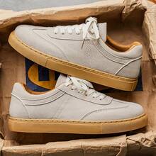 2026年春季畅销复古德式男士软底休闲运动鞋 - 米色 - 查看 6
