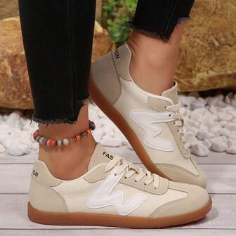 Soft Bottom Breathable Lace-Up Canvas Shoes, Versatile Casual Sneakers For Outdoor Exercise, Comfortable Training Shoes For All Seasons