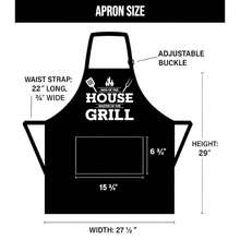 BEZON Funny Grill Apron For Men – Beer Can Gift Packaging – Hilarious BBQ Gift For Dad, Husband, Or Friend – Heavy-Duty Water-Resistant Canvas – Man Of The House, Master Of The Grill,ManoftheHouse - 一家之主 - 查看 3