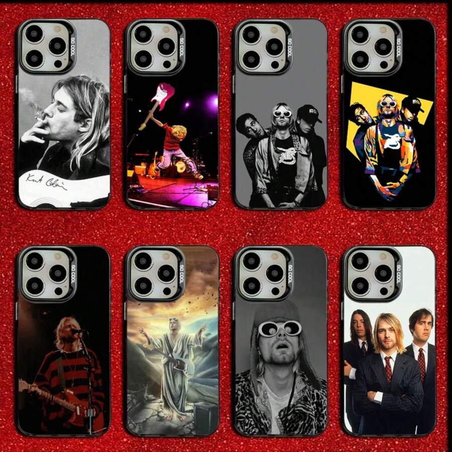 Custodia per telefono compatibile con modelli K-Band, adatta per iPhone 16, 15, 14, 13, 12, 11, Mini, Pro, SE, MAX, in silicone opaco grigio e nero, compatibile anche con custodie per iPhone 17 Pro, 17 Pro Max, 17 e 16 Pro - z1 - Visualizzare 1