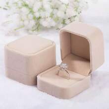 3pcs Velvet Ring Gift Box Set, Small Ring Storage Box Suitable For Proposal, Wedding, Engagement, Christmas And Other Occasions, Also Can Be Used As Display Box For Rings, Earrings And Studs, Suitable For Women And Girls. Velvet Ring Box, Jewelry Box, Badge Box, Jewelry Box, Also Suitable For Mother's Day And Back To School Season, Makeup Room Decor - Multicolor - View 5