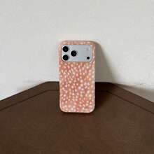 Funda de teléfono con estampado de ciervos de doble capa y cobertura completa, compatible con Apple 17 Pro Max, 16 Pro Max, 15 Pro, 14, 13, linda y elegante para chicas - Camel - Ver 7