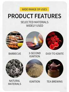 100pcs Black Quick Lighting Charcoal For Incense