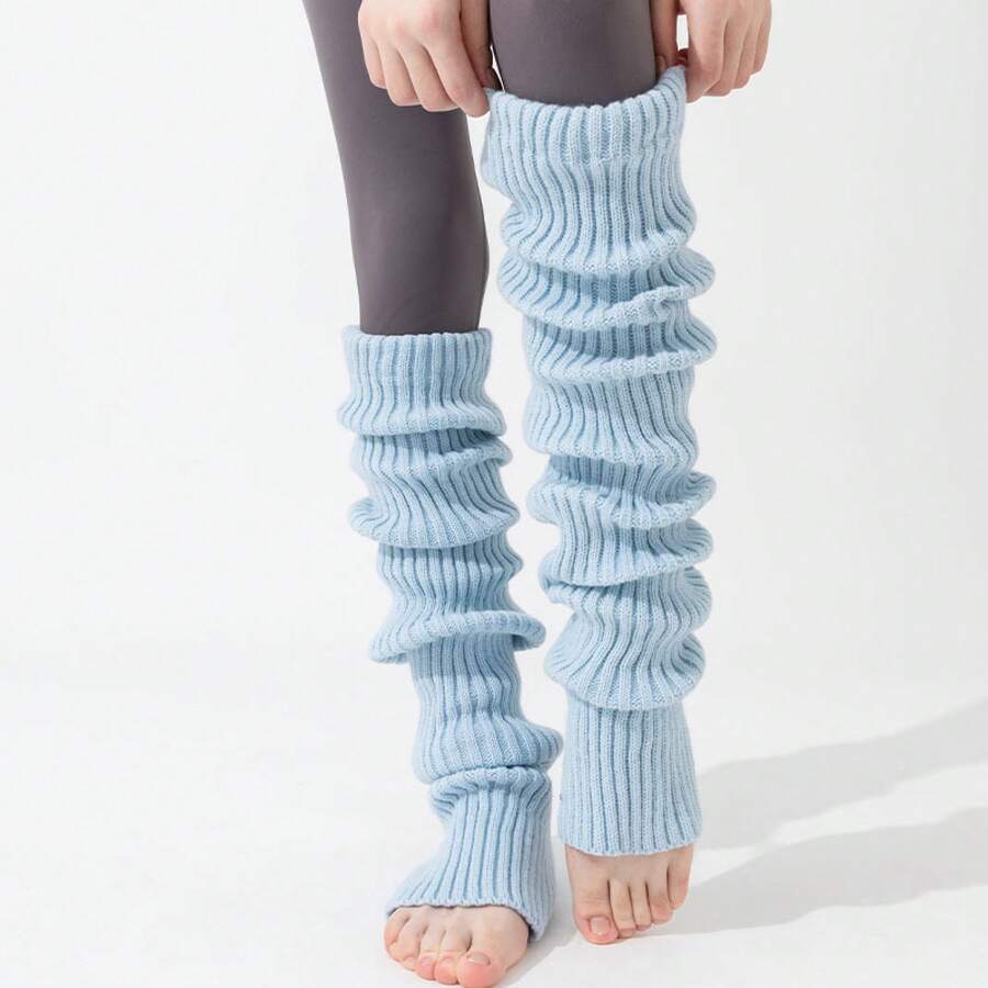 Fashionable Windproof And Warm Layered Sock Socks With Extended Length For Footwear, Women's Autumn/Winter Outerwear, Versatile Layering, Shark Pants, Tall Thigh Socks - Xám nhạt - Xem 1