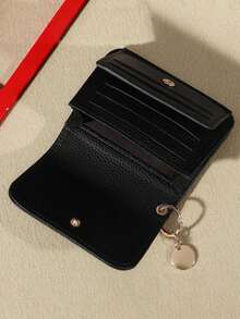 Women's PU Material Wallet, Card Slot Coin Purse, Top Grain Leather Short Wallet, Perfect Gift For Women, With One Large Bill Compartment - Multicolor - View 9