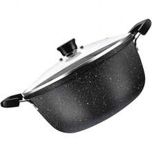 26CM Non-Stick Soup Pot Maifanite Soup Pot Handle Small Saucepan For Cooking Pan - Black - View 7