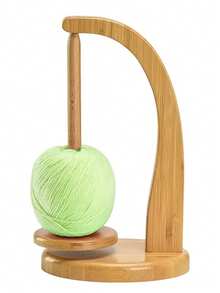 Wooden Yarn Bowl Stand - Adjustable Single-Spool Knitting/Crochet Holder With Stable Base (17.5*18cm) - Redwood - View 11