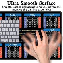 1pc Extra Large Professional Mouse Pad With 2026 Calendar Holiday Schedule, Computer Gaming Mouse Mat Made Of High-Quality Microfiber Fabric, Thick High-Density Rubber Non-Slip Base, New Year Gift For Keyboard Pad, Suitable For Gamers, Office And Home Laptop Desktops