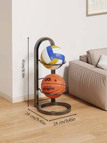 Multi-Function Ball Storage Rack, Easy To Install Basketball Display Rack, Portable Outdoor Ball Stand, Can Hold Basketball, Soccer Ball And Volleyball, Durable Home And School Storage Solution - Home Gym/Sports Room Accessory - Holiday Gift