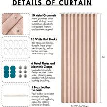 Accordion Style Magnetic Folding Door Curtains Doorways/Closet, Room Divider Pleated Drapes With Hooks Interior Living Room/Bedroom/Open Closet, White, W39x L78 Inches, 1 Panel - 39"W x 78"L (Gói 1) + Màu hồng - Xem 4
