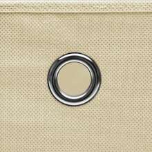 Boîtes de rangement vidaXL avec couvercles, lot de 10, 28 x 28 x 28 cm, couleur crème - Beige - Voir 6