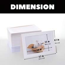 30pcs Count Photo Frame Cards With Envelopes 4x6 Paper Picture Frame Notecards Photo Card Holder And Envelopes Set For Christmas Graudation Wedding Birthday Classroom DIY - White - White - View 3