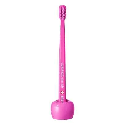 Curaprox Toothbrush Holder – Ceramic Stand For Manual & Electric Toothbrushes | Pink, Single Pack | Swiss Made,Pink
