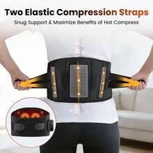 Hailicare Cordless Heated Waist Belt,3 Heat & Vibration Modes,LCD Touchscreen,15Min Timer,3 Plastic Steel Supports,Space Cotton For Back Abdomen Pain Relief,5-Second Fast Heating, Breathable & Sweat-Free,Type-C Charging Heating Pad,Valentine's Day Gift - Black - View 5