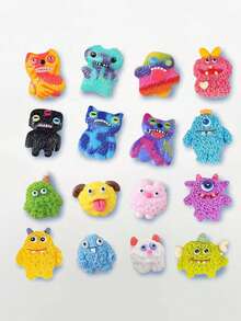 2/5/9 pièces Aimants de réfrigérateur mignons de monstres, autocollants de réfrigérateur en résine d'organismes moches mais mignons, décoration créative pour armoires de cuisine, cadeau cool pour les garçons et les adolescents, décoration d'intérieur, cadeau de Noël - Monstre - Voir 1