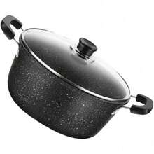 26CM Non-Stick Soup Pot Maifanite Soup Pot Handle Small Saucepan For Cooking Pan - Black - View 6