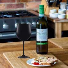 TendenciaJuego De 2 Copas De Acero Inoxidable Para Vino, 18oz Negro NegroCalidad premium - Negro - Ver 11