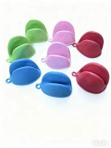 Random Silicone Oven Mitts, Heat Resistant, Suitable For Baking, Oven, Microwave, Silicone Pot Holders - Multicolor - View 13