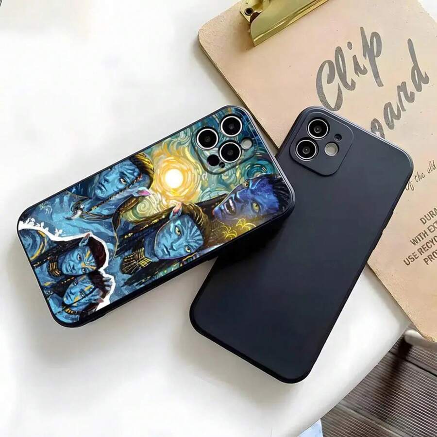 Funda de teléfono de película A--r compatible con 17 Pro Max 15 Pro 16 14 Plus 12 13 Mini 11 Pro, funda suave a prueba de golpes, funda compatible con 17 pro max, funda 17 pro, funda 17, funda 16 pro max - Negro1 - Ver 1