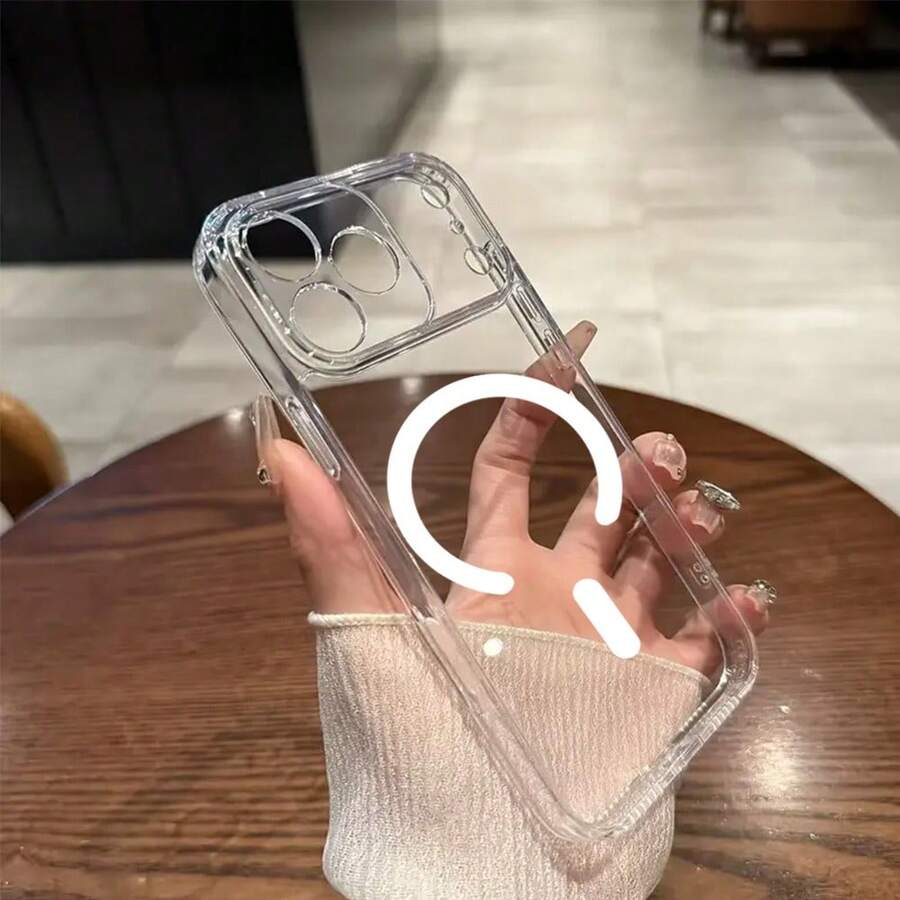 1pc New Minimalist Transparent TPU Protective Case Compatible With Apple 17 Pro Max, 16/16 Pro Max/15/15 Pro Max/12 Pro Max/13 Pro Max/14 Pro Max, 13, 14, 11, 12P, 14P, 11P, 12, XS, XR, 7/8P, 7/8, Galaxy S25 Ultra, S24 FE, S23, A13 4G, A22, A21S, A51 4G, A52, S22 Ultra, A35 5G, A56, Redmi 10, Redmi Note 11 4G, Redmi 11 Lite, A53 TPU, A14, A23, S23 Ultra, S24, A14, A15, S23, A73, A15, A34, Redmi Phone Cases - Clear - View 1