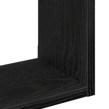 Larryhot Scaffale a Parete Rovere Nero 90x16x78 cm Legno Multistrato, Facile da assemblare, dall'estetica elegante e raffinata, pratica per riporre gli oggetti, la scelta ideale per l'organizzazione e la decorazione domestica - nero - Visualizzare 8