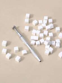 100/50件扎染美甲海绵套装，包含美甲海绵印章、可替换迷你美甲海绵块、方形海绵、渐变美甲工具，适用于扎染和渐变美甲，是美甲工具、美甲用品、专业美甲配件，适合日常使用和美甲沙龙。 - 彩色 - 查看 5