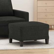vidaXL Fußhocker Schwarz 60x50x41 cm Stoff - Schwarz - Übersicht 2