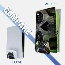 1 Set PlayStation 5 CD Version PVC Protective Decals, Anti-Scratch Skin Stickers, Including Console Sticker And 2 Controller Stickers, Vinyl Decorative Stickers, Customized 3A Game Character And Anime Character Themed Stickers, Suitable For PlayStation 5 Console Accessories