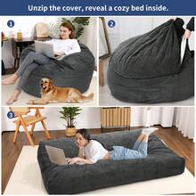 Huisuilinss Sofa Bed Mattress - Full Dark Gray - View 2