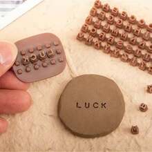 1/2 Sets Pottery Tools, Suitable For Ceramics/Polymer/Clay/Soap, Including Letter Stamps, Number Stamps, Symbol And Embossed Printing Stamps, DIY Soap Molds, Cookie Molds, Adult Crafts, Clay Accessories - Multicolor - View 3