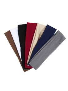 Multicolor Elastic Solid Color Yoga Hairband, Milk Silk Headband For Sports