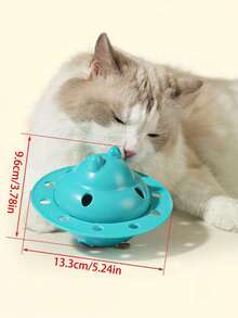 Đồ chơi thú cưng hình đĩa bay, thức ăn tương tác và giải đố, phù hợp cho mèo cỡ vừa/nhỏ, làm từ chất liệu nhựa mới, vui nhộn và thích hợp cho chó gặm và chơi. - Nhiều màu - Xem 6
