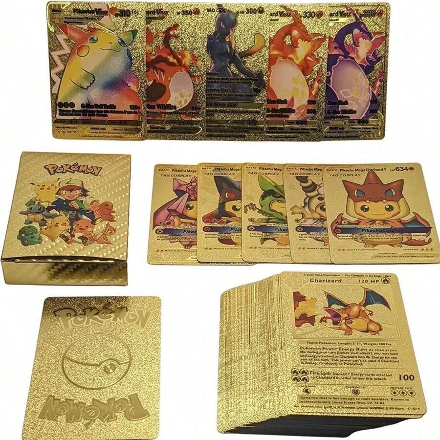 (Random Packaging) 55pcs/Box  Trading Cards, Gold Foil Cards, Collectible Cards Game, Battle Cards, Anime Merchandise, Party Gift, Christmas Gift, Holiday/Christmas Gift,  Collectible Card Game, Battle Card Box, Collectible Card Game - Multicolor - View 1