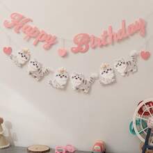 Decoraciones de fiesta con tema de gato de dibujos animados - Pancartas, banderas y decoración colgante para razas de gatos Siamés, Maine , Ragdoll y Bengal de pelo corto - Multicolor - Ver 16
