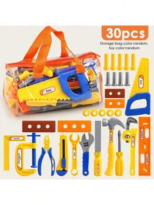 Kids Educational Pretend Play Drill Tool Box Toy Set, DIY Repair Simulation Toy - Multicolor - View 2