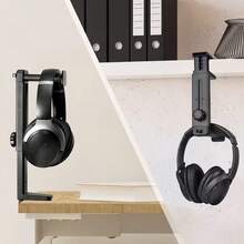 2-In-1 Heavy-Duty Headphone Stand With Adjustable Height And Swivel Clamp - Space-Saving Desktop Stand With Cable Management - Multicolor - View 2