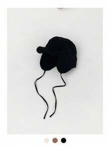 Maillard Brown 羊羔绒衬里乌沙卡帽 - 带护耳的冬季猎人帽 - 彩色 - 查看 15