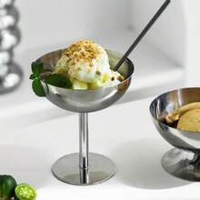 1pc Stainless Steel Dessert Plate, Ice Cream Cup, Goblet, Dessert Bowl, Salad & Fruit Bowl, Vegetable Bowl, Date Snack Cup, Salad Fruit Pudding Bowl, Cute Candle Plate, Suitable For Party/Holiday/Celebration/Family Gathering/Back To School Season - Multicolor - View 10
