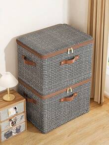 1pc Fabric Storage Box, Multi-Layer High Capacity Organizer Basket, Oxford Cloth Wardrobe Storage Box - Multicolor - View 9